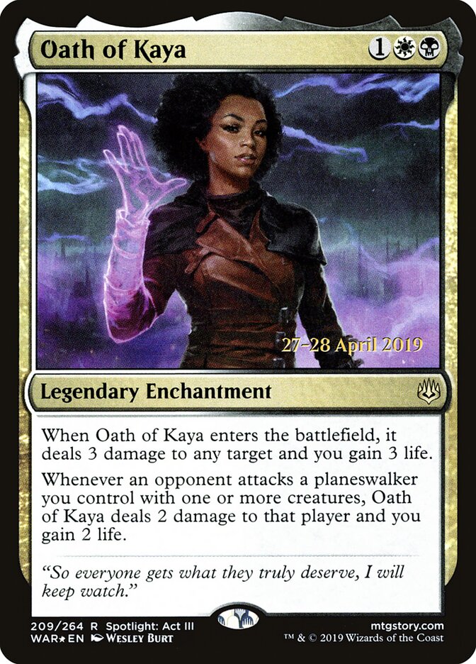 Oath of Kaya (209s) - War of the Spark Promos (PWAR)