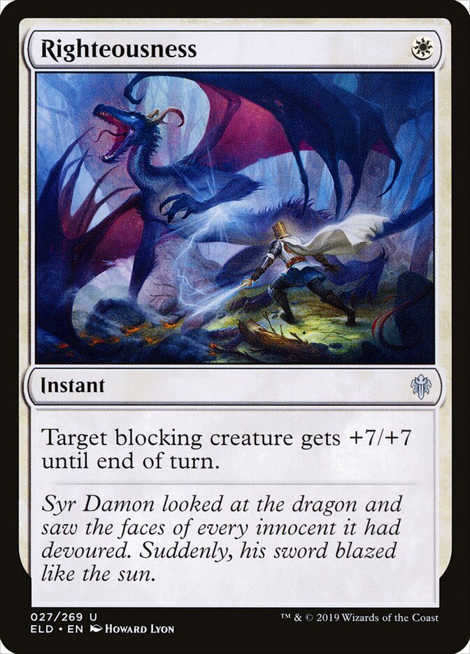 Righteousness (27) - Throne of Eldraine (ELD)