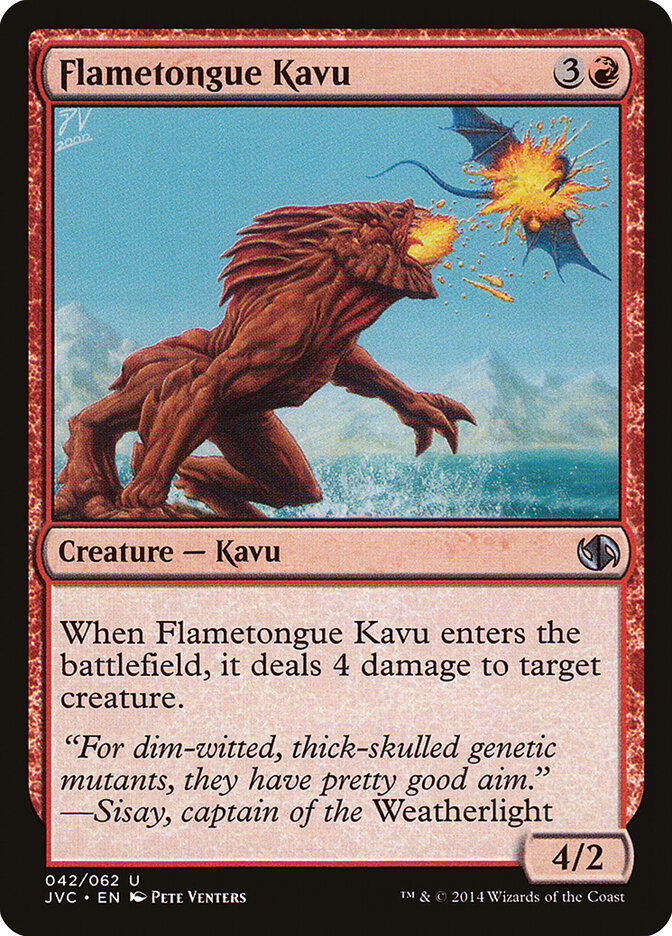 Flametongue Kavu (42) - Duel Decks Anthology: Jace vs. Chandra (JVC)