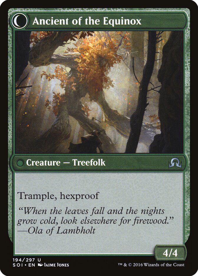 Autumnal Gloom // Ancient of the Equinox (194) - Shadows over Innistrad (SOI)