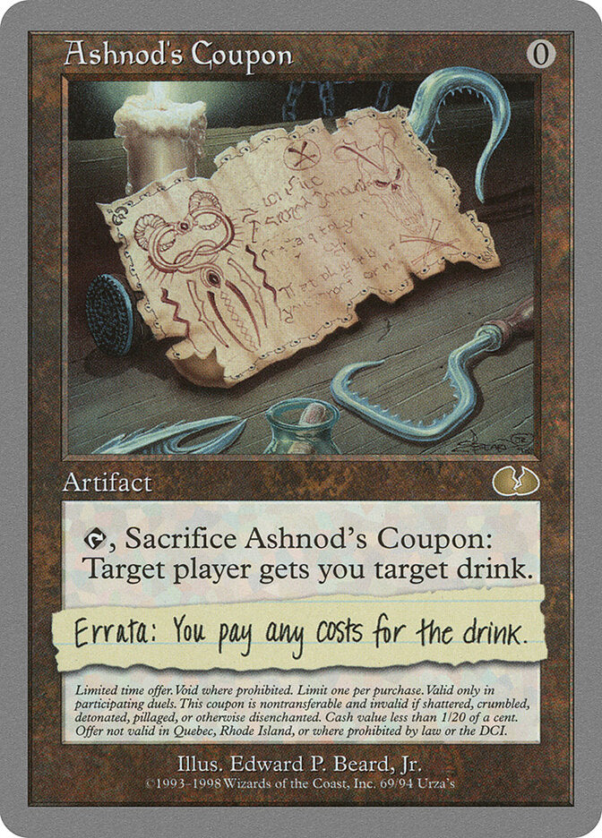 Ashnod's Coupon (69) - Unglued (UGL)