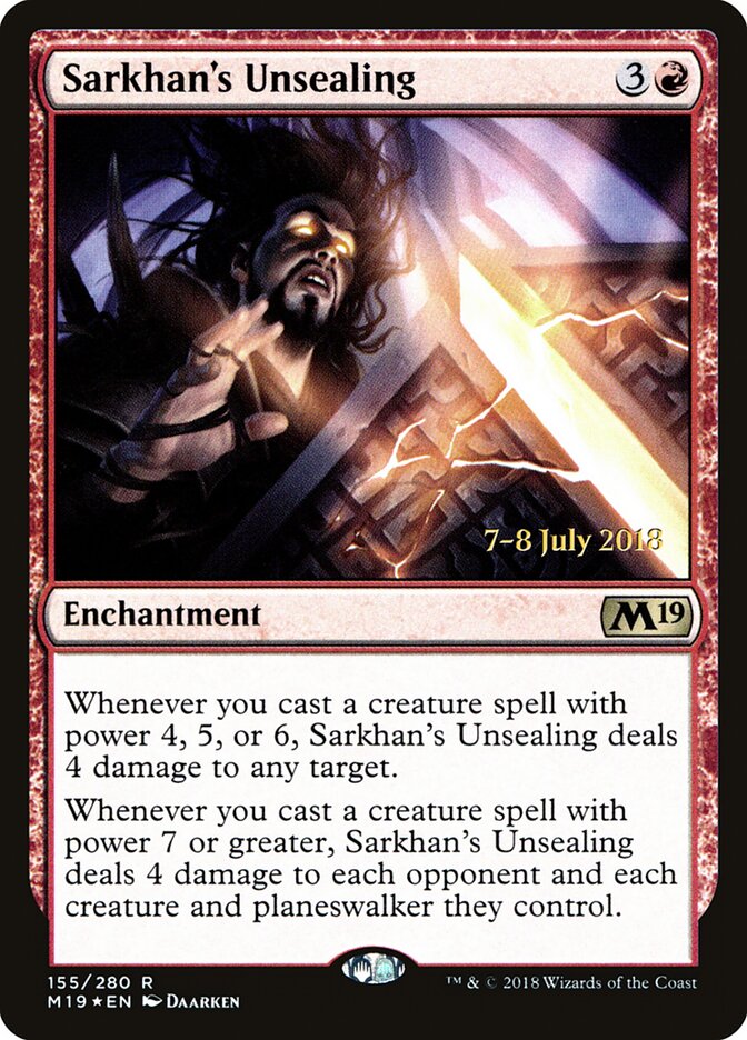Sarkhan's Unsealing (155s) - Core Set 2019 Promos (PM19)
