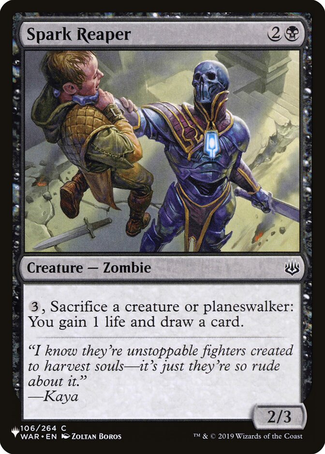 Spark Reaper (WAR-106) - The List (PLST)