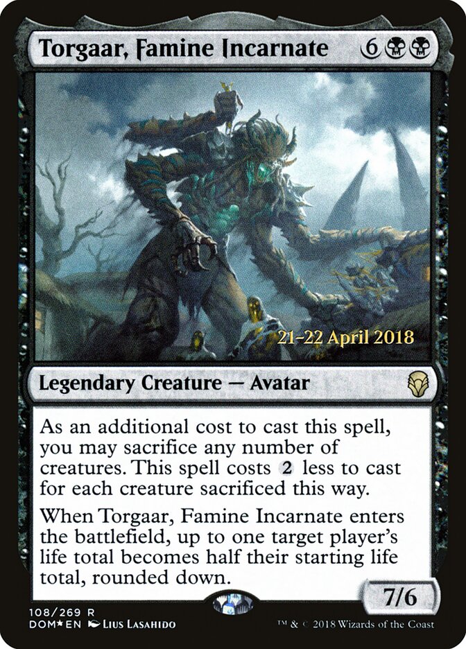 Torgaar, Famine Incarnate (108s) - Dominaria Promos (PDOM)