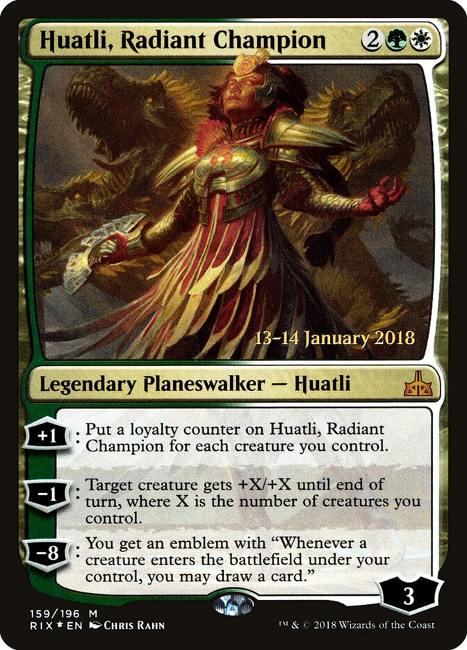 Huatli, Radiant Champion (159s) - Rivals of Ixalan Promos (PRIX)