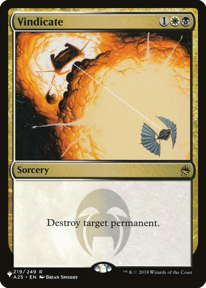 Vindicate (A25-219) - The List (PLST)