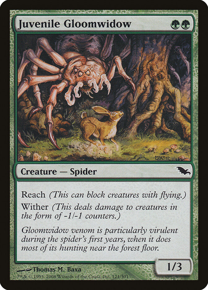 Juvenile Gloomwidow (121) - Shadowmoor (SHM)