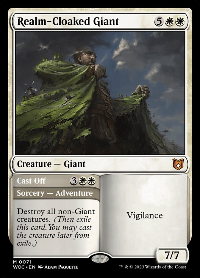 Realm-Cloaked Giant // Cast Off (71) - Wilds of Eldraine Commander (WOC)