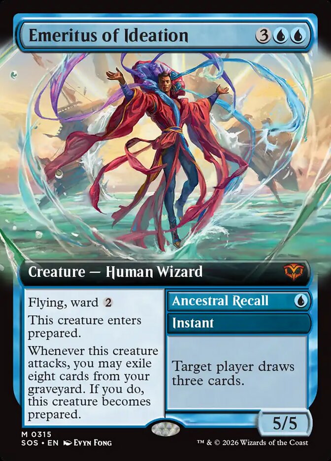 Emeritus of Ideation // Ancestral Recall (315) - Secrets of Strixhaven (SOS)