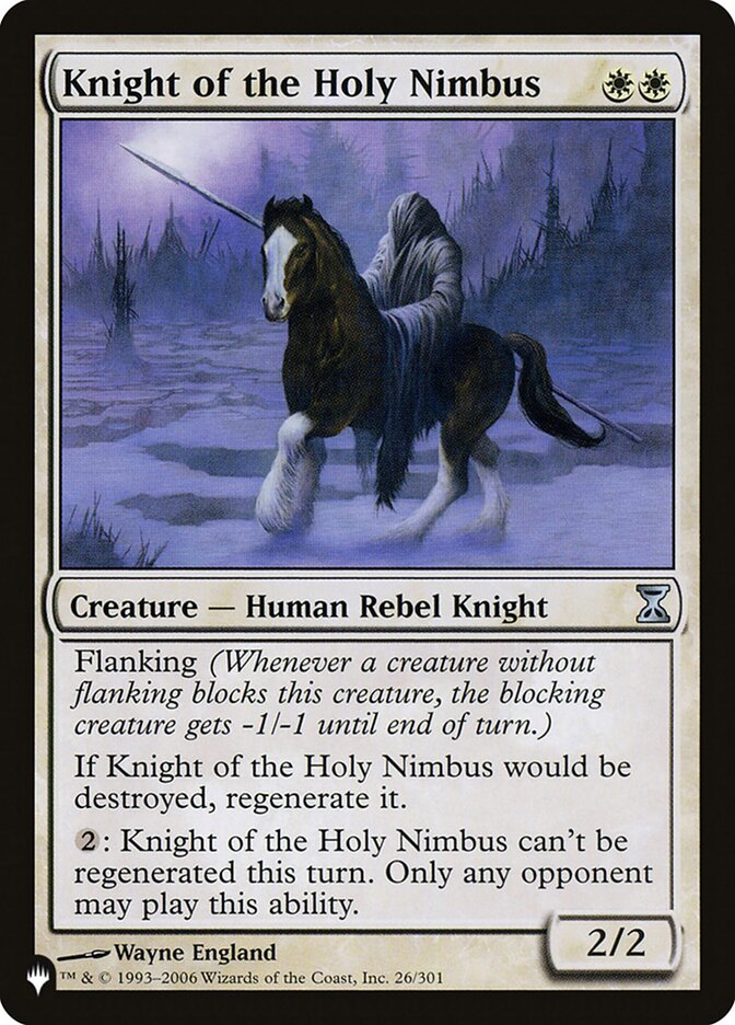 Knight of the Holy Nimbus (TSP-26) - The List (PLST)