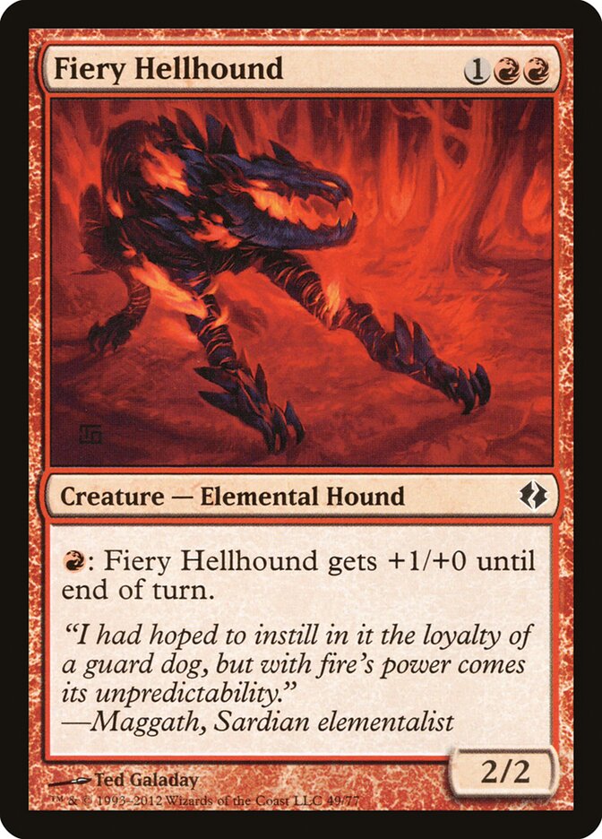 Fiery Hellhound (49) - Duel Decks: Venser vs. Koth (DDI)