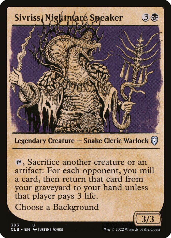 Sivriss, Nightmare Speaker (393) - Commander Legends: Battle for Baldur's Gate (CLB)