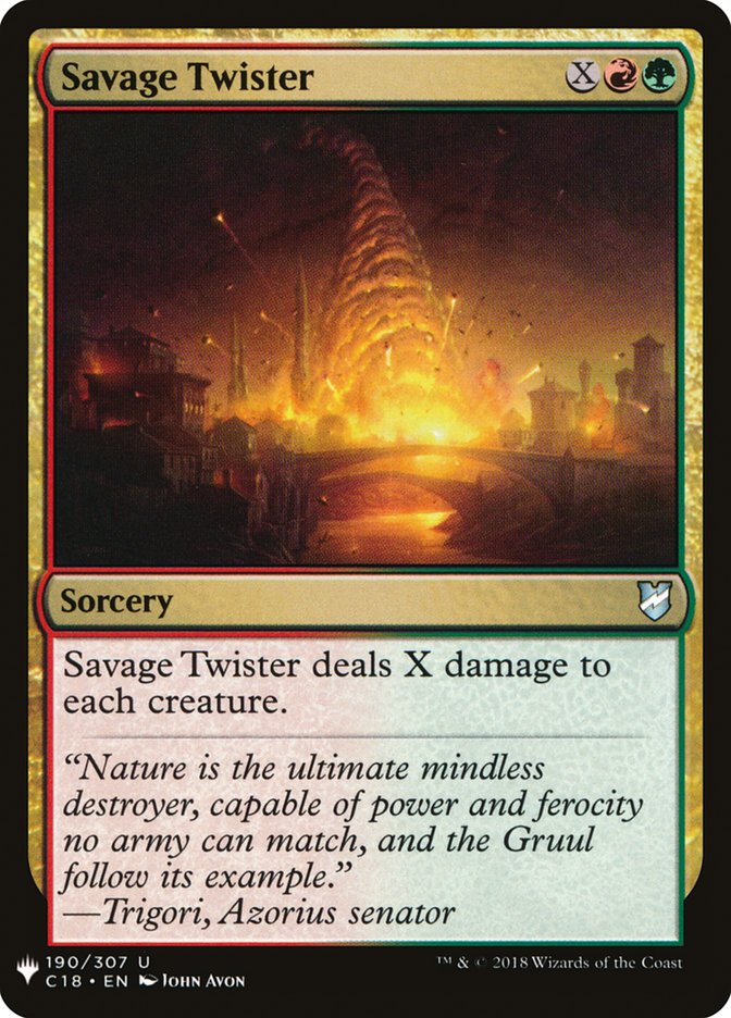 Savage Twister - The List (PLST)