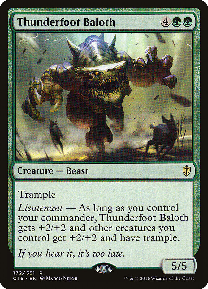 Thunderfoot Baloth (172) - Commander 2016 (C16)