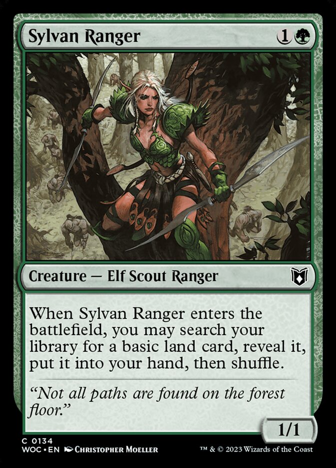 Sylvan Ranger (134) - Wilds of Eldraine Commander (WOC)
