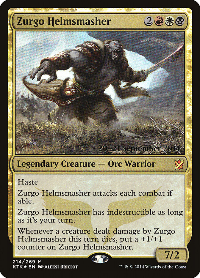 Zurgo Helmsmasher (214s) - Khans of Tarkir Promos (PKTK)