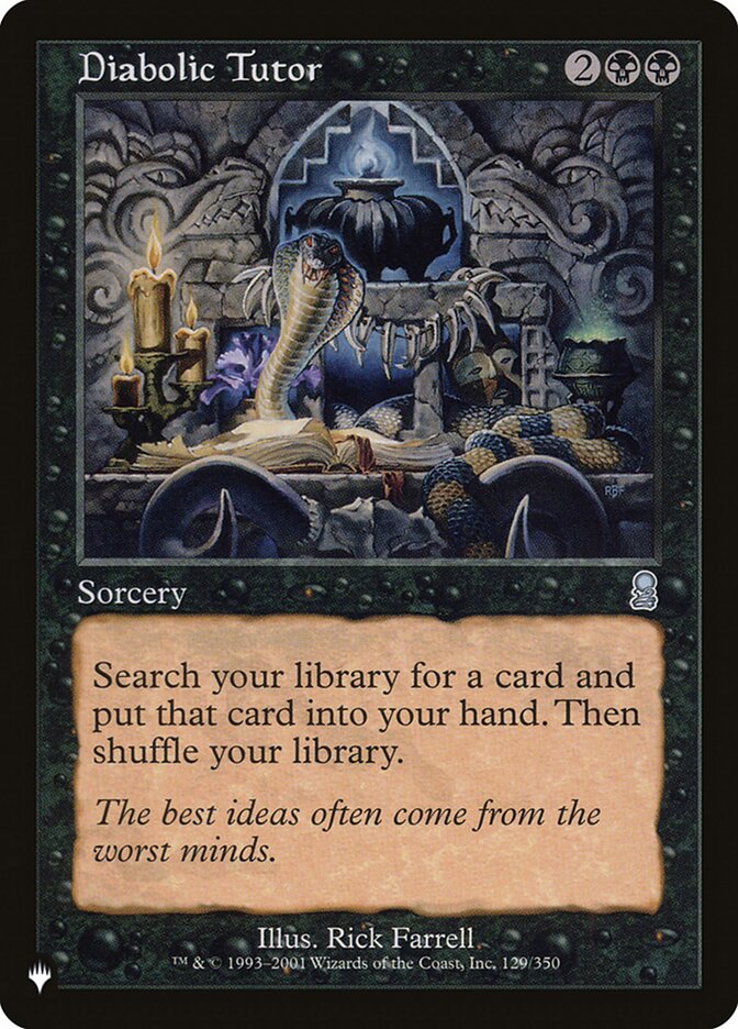 Diabolic Tutor (ODY-129) - The List (PLST)