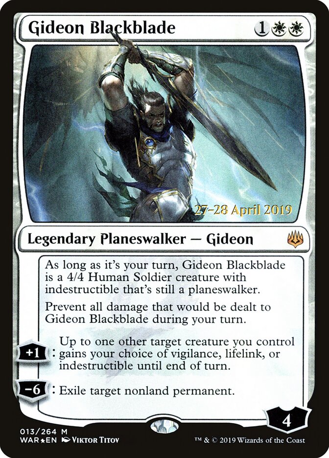 Gideon Blackblade (13s) - War of the Spark Promos (PWAR)