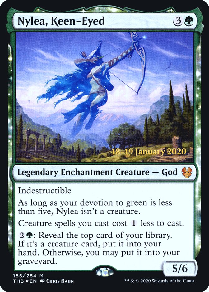 Nylea, Keen-Eyed (185s) - Theros Beyond Death Promos (PTHB)