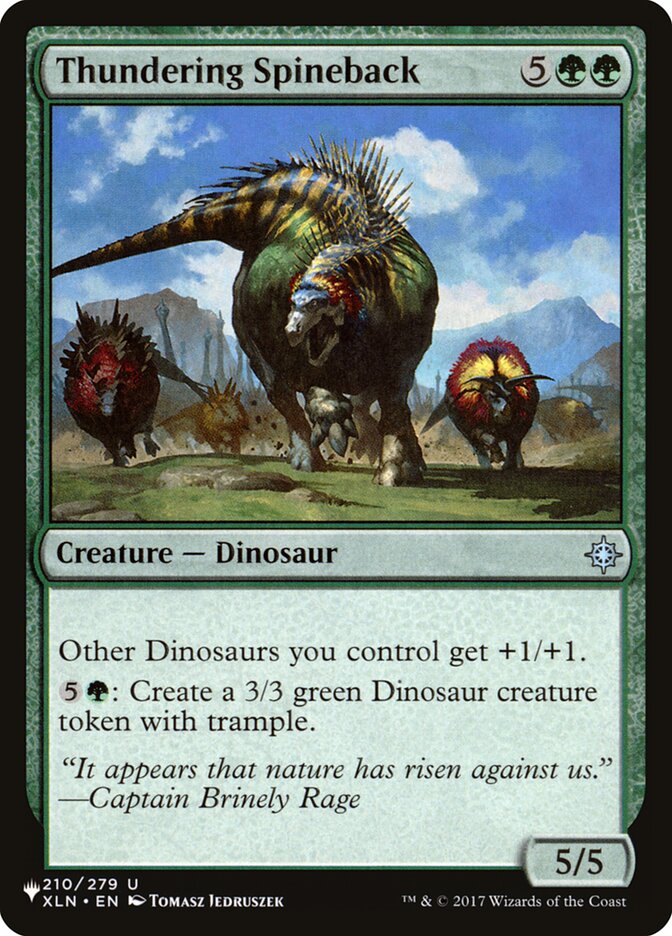 Thundering Spineback (XLN-210) - The List (PLST)
