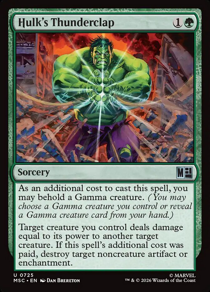 Hulk's Thunderclap (725) - Marvel Super Heroes Commander (MSC)