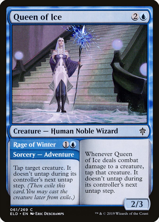 Queen of Ice // Rage of Winter (61) - Throne of Eldraine (ELD)