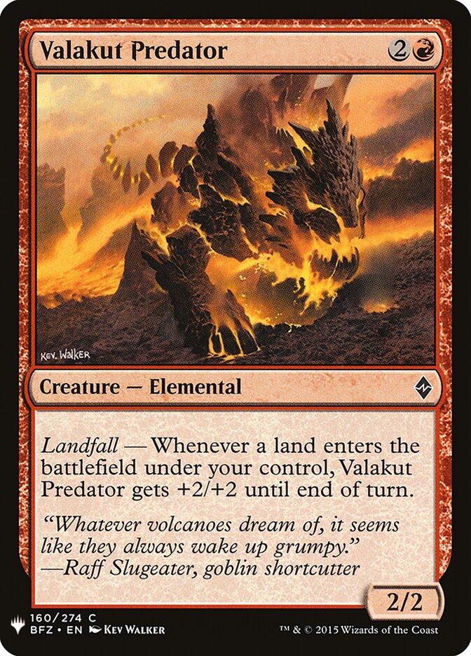 Valakut Predator (BFZ-160) - The List (PLST)