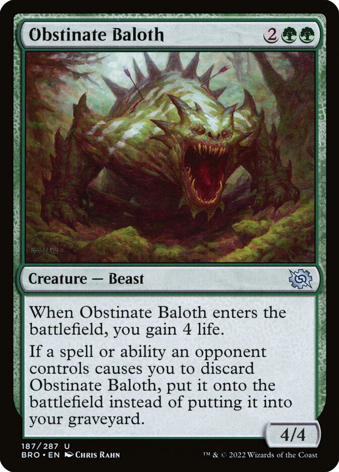 Obstinate Baloth (187) - The Brothers' War (BRO)