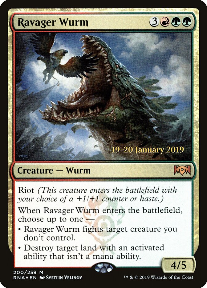 Ravager Wurm (200s) - Ravnica Allegiance Promos (PRNA)