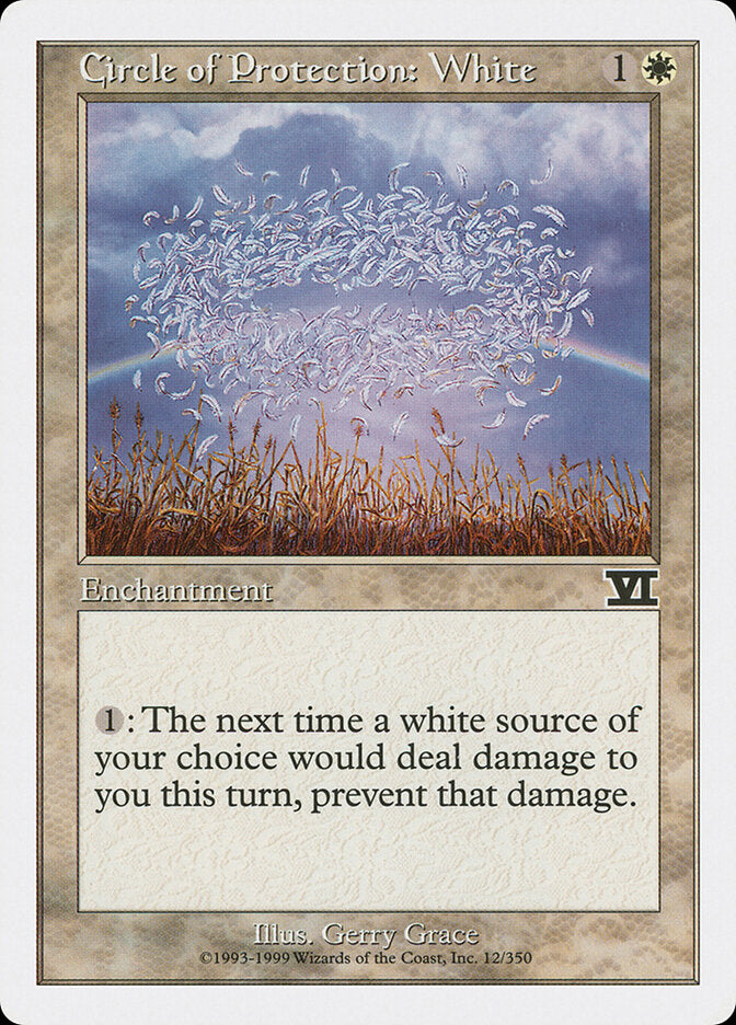 Circle of Protection: White (12) - Classic Sixth Edition (6ED)