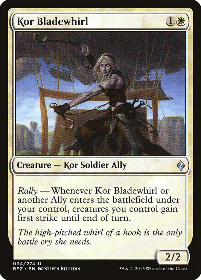 Kor Bladewhirl (34) - Battle for Zendikar (BFZ)