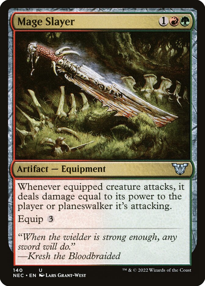 Mage Slayer (140) - Neon Dynasty Commander (NEC)