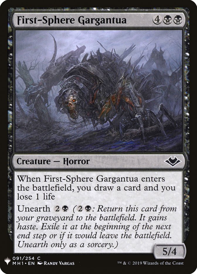 First-Sphere Gargantua - The List (PLST)