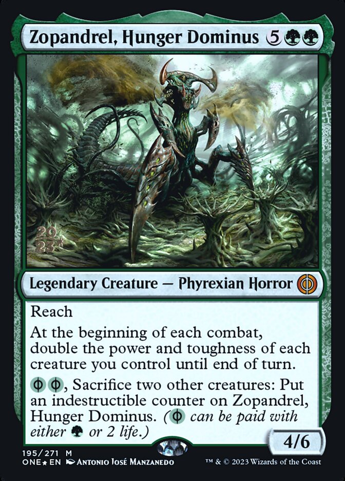 Zopandrel, Hunger Dominus (195s) - Phyrexia: All Will Be One Promos (PONE)