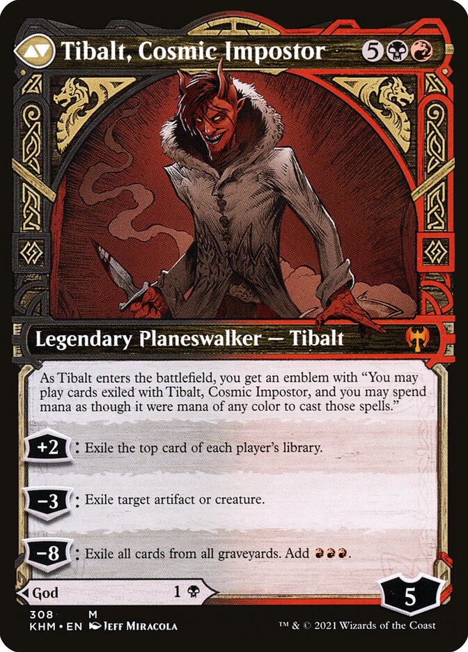 Valki, God of Lies // Tibalt, Cosmic Impostor (308) - Kaldheim (KHM)
