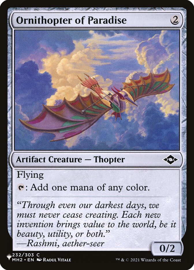 Ornithopter of Paradise (MH2-232) - The List (PLST)