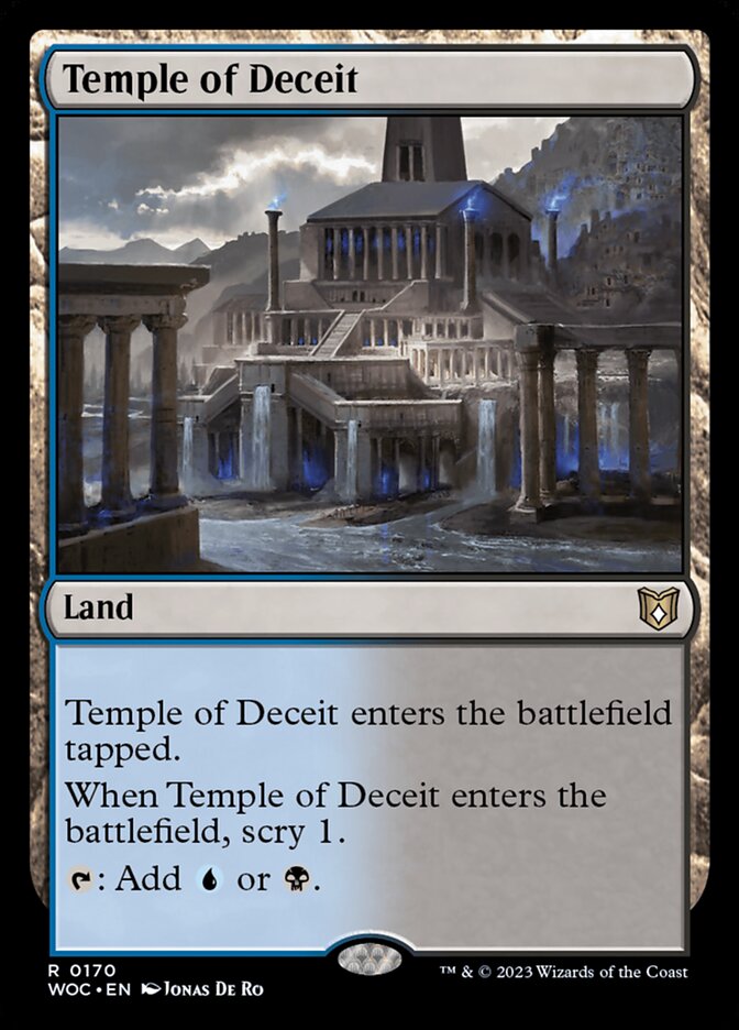Temple of Deceit (170) - Wilds of Eldraine Commander (WOC)