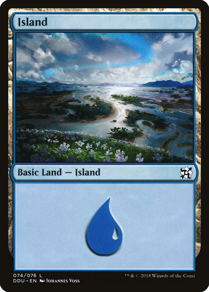 Island (74) - Duel Decks: Elves vs. Inventors (DDU)