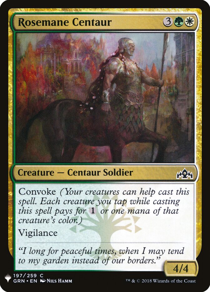 Rosemane Centaur (GRN-197) - The List (PLST)