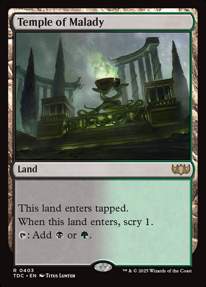 Temple of Malady (403) - Tarkir: Dragonstorm Commander (TDC)