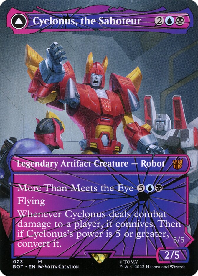 Cyclonus, the Saboteur // Cyclonus, Cybertronian Fighter (23) - Transformers (BOT)