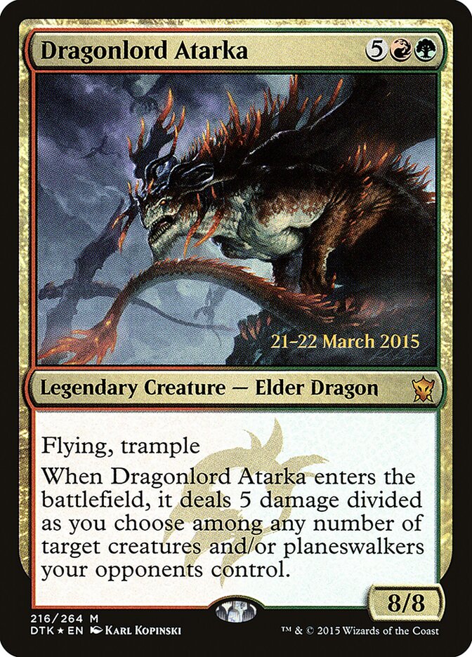Dragonlord Atarka (216s) - Dragons of Tarkir Promos (PDTK)
