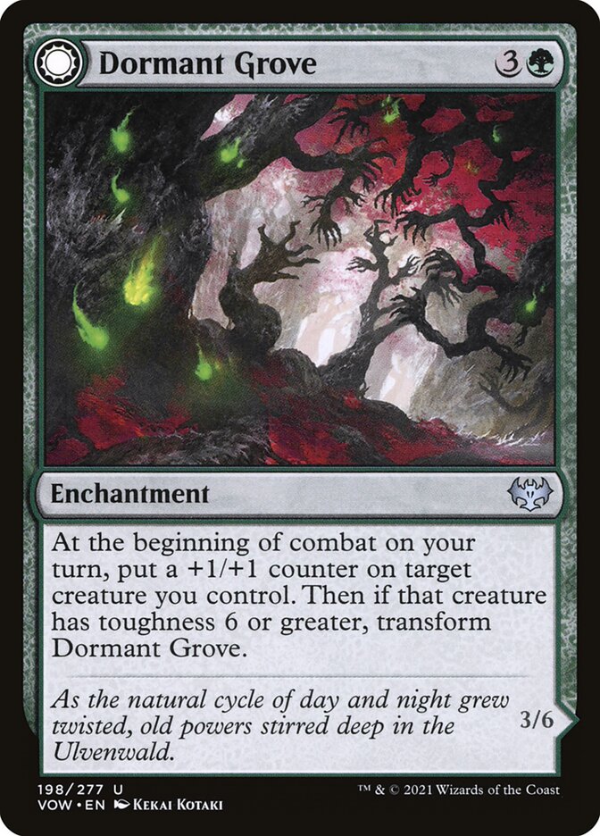 Dormant Grove // Gnarled Grovestrider (198) - Innistrad: Crimson Vow (VOW)