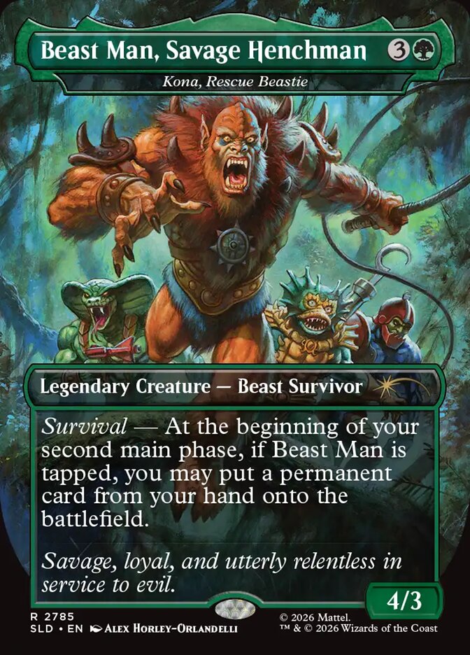 Beast Man, Savage Henchman - Kona, Rescue Beastie (2785) - Secret Lair Drop (SLD)