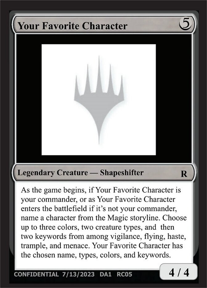 Your Favorite Character (RC05c) - Unknown Event (UNK)