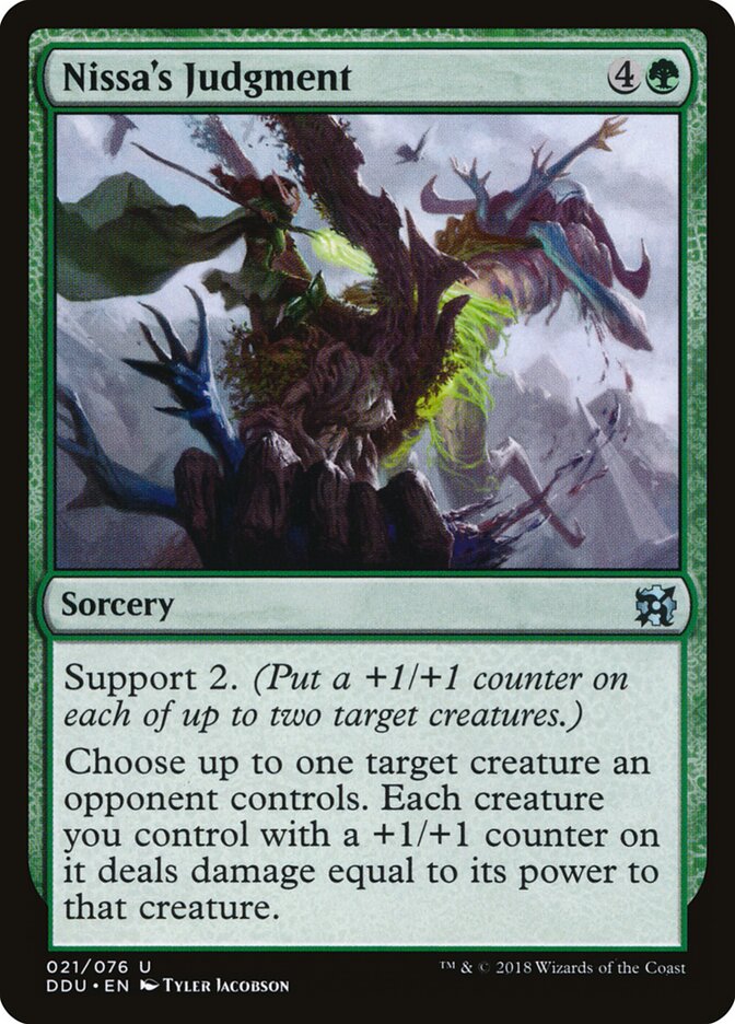 Nissa's Judgment (21) - Duel Decks: Elves vs. Inventors (DDU)