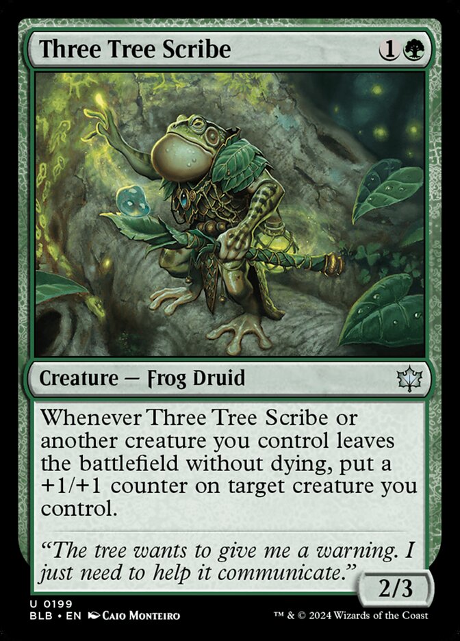 Three Tree Scribe (199) - Bloomburrow (BLB)