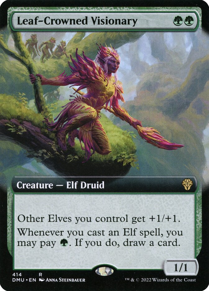 Leaf-Crowned Visionary (414) - Dominaria United (DMU)