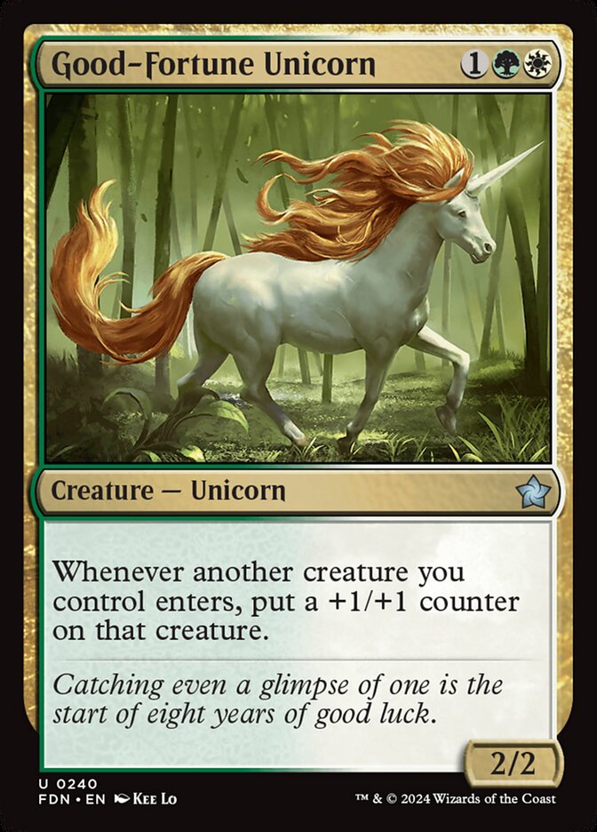Good-Fortune Unicorn (240) - Foundations (FDN)