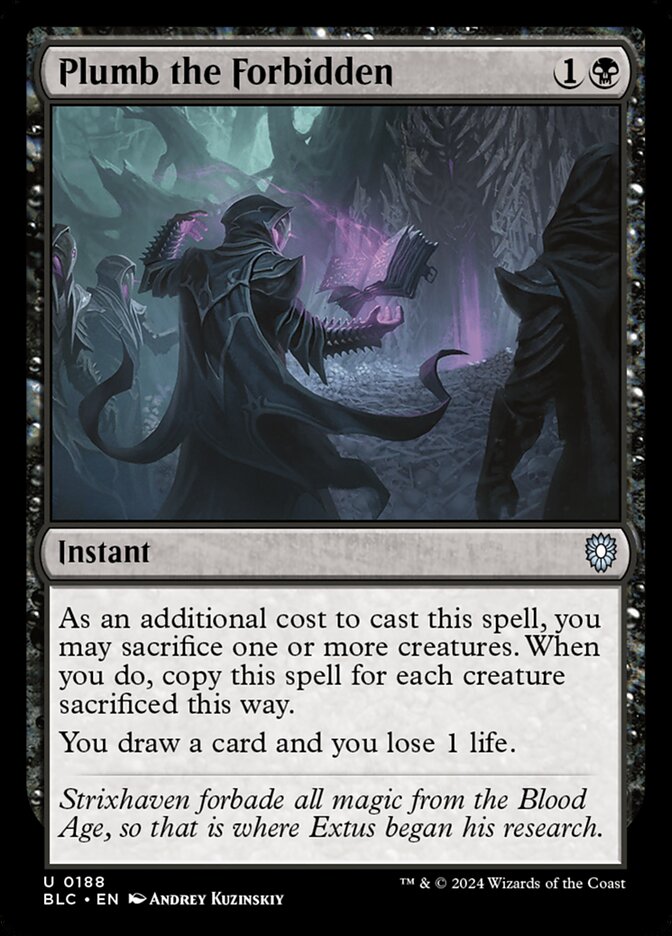 Plumb the Forbidden (188) - Bloomburrow Commander (BLC)